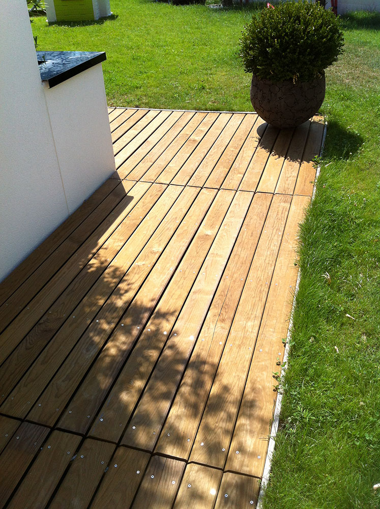 ♦ Planche à Emboîtement / Palissade 27x135 Pin Autoclave Marron 1er Choix  Raboté 2m - Sud Bois : Terrasse, Bois Direct Scierie